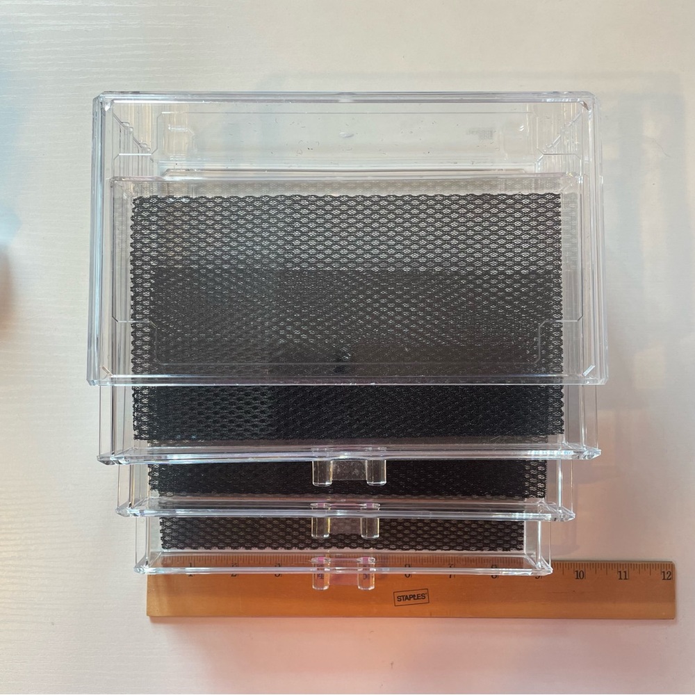 Clear Acrylic Three Drawer Organizer